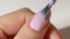 Candy Floss - Pale Pink HEMA-Free Gel Nail Polish being applied on natural nail | 14 Day Mani