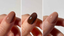 3 thumbs painted in 3 different shades of brown using 14 day manicure hema free gel polishes - shades chai, sand castle, and mocha