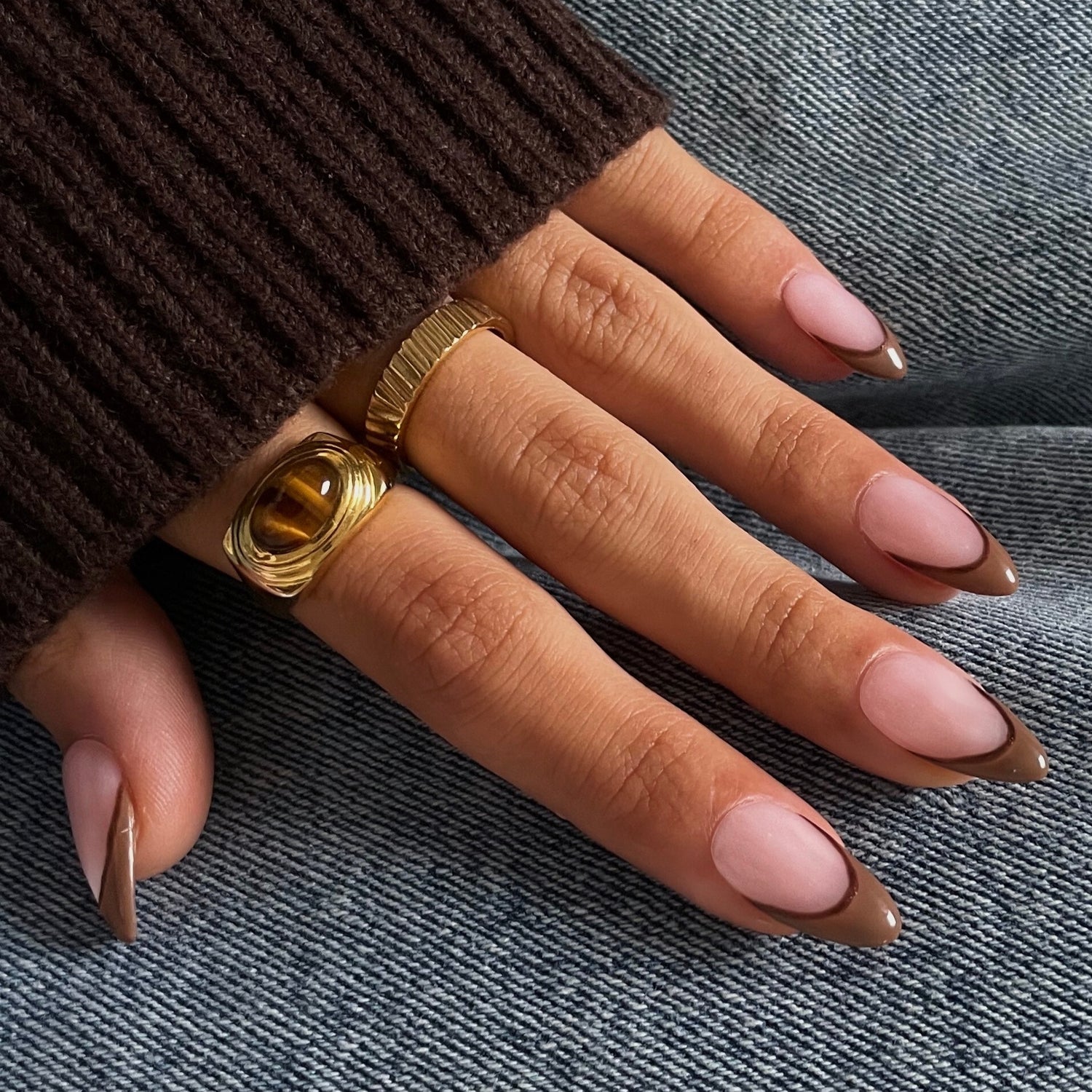 Phoebe Summer Nails Chocolate Brown Autumn Manicure