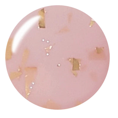 24K Blush - light baby pink with gold flakes gel polish shade