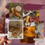 Collage of autumn-themed images including food, nature, and cozy activities with a color palette overlay.