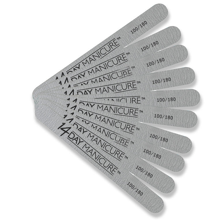 Nail File - Double sided 100/180 Grit 25 Pack - 14 Day Manicure - 1