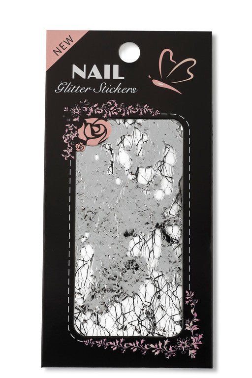 Nail Glitter Stickers (Silver) - 14 Day Manicure - 1